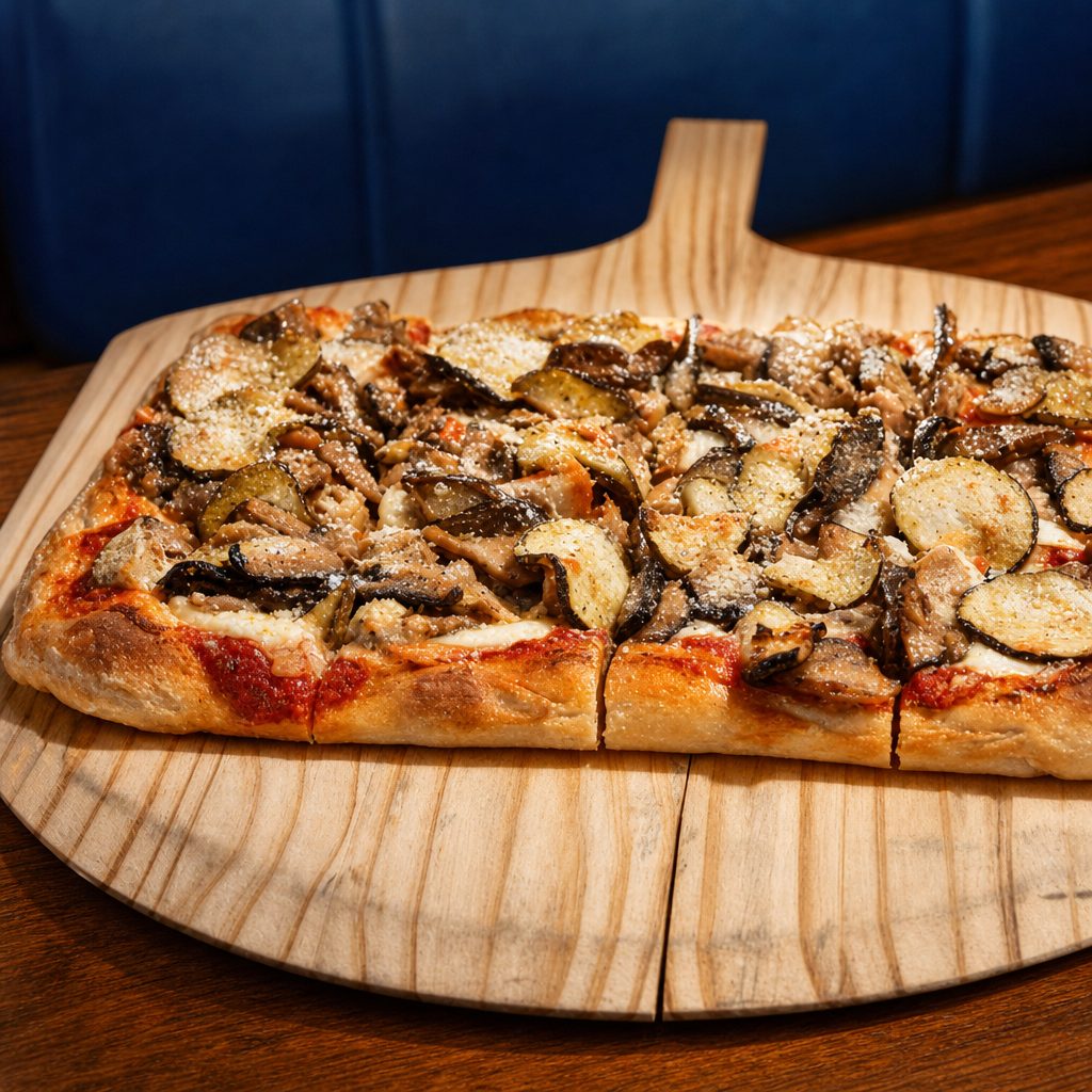 Macri's Famous Veggie Pizza Al Taglio.