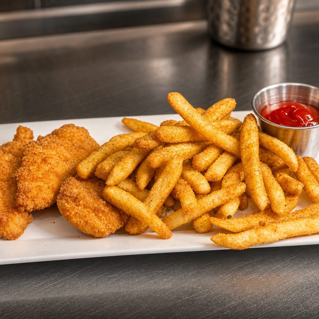 Chicken Tenders & Fries.